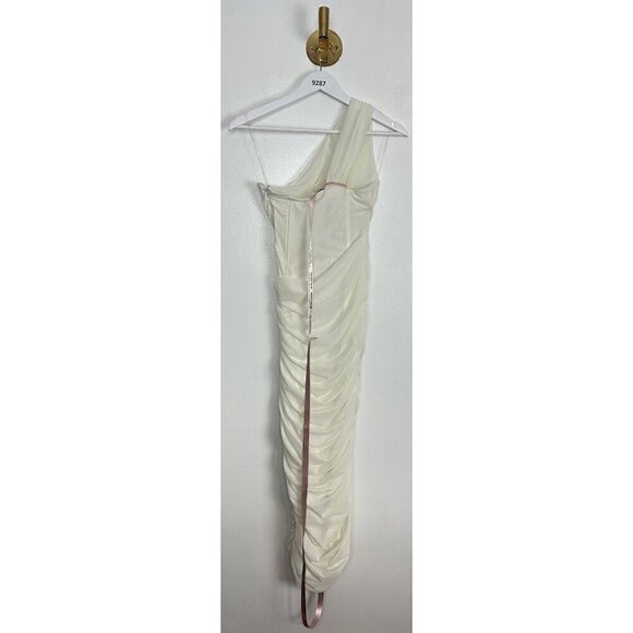 HOUSE OF CB Valentina Asymmetric Cutout One-Shoulder Midi Dress in Ivory XS NWT - Picture 11 of 16